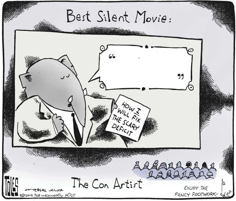 Political/Editorial Cartoon by Tom Toles, Washington Post on Republicans Focus on Deficit