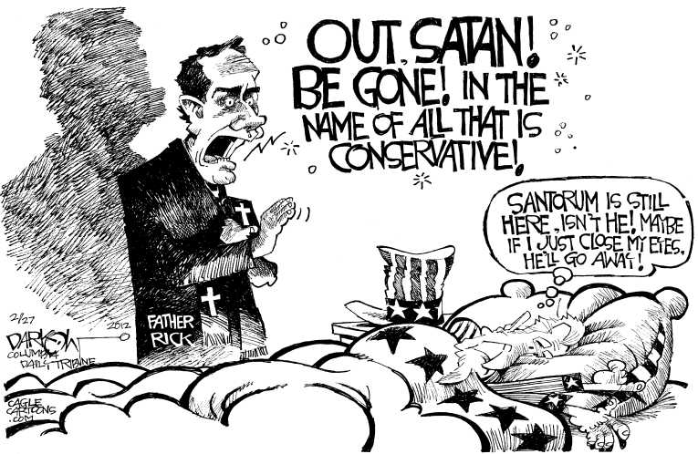 Political/Editorial Cartoon by Adam Zyglis, The Buffalo News on Romney Wins Michigan