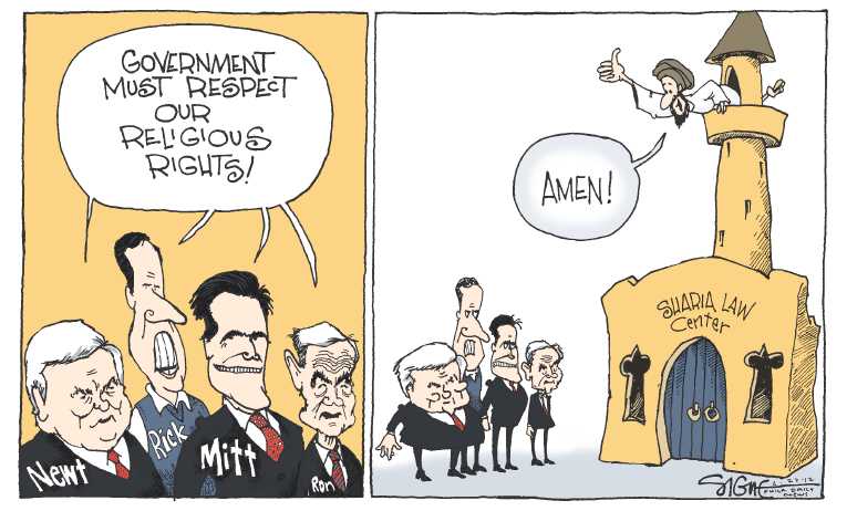 Political/Editorial Cartoon by Signe Wilkinson, Philadelphia Daily News on Romney Wins Michigan