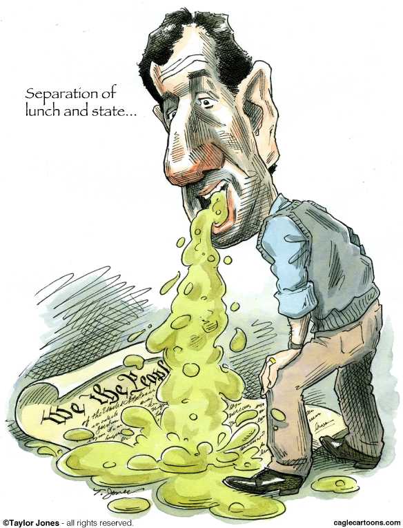 Political/Editorial Cartoon by Taylor Jones, Tribune Media Services on Romney Claims Victory