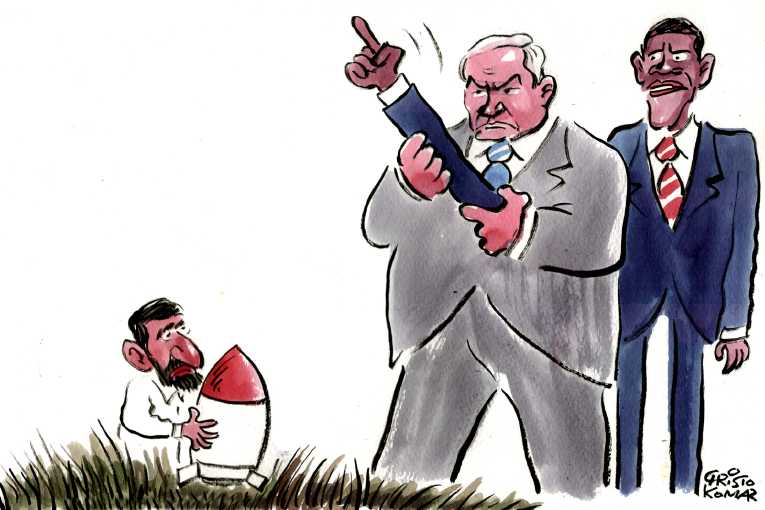 Political/Editorial Cartoon by Christo Komarnitski, Sega, Sofia, Bulgaria on Iran Crisis Worsening