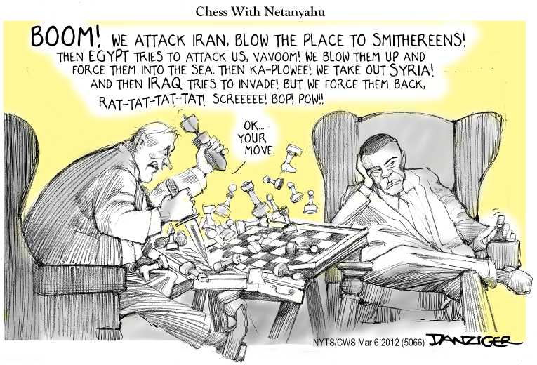 Political/Editorial Cartoon by Jeff Danziger, CWS/CartoonArts Intl. on Iran Crisis Worsening