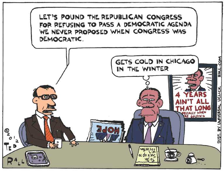 Political/Editorial Cartoon by Ted Rall on Obama Reaching Out