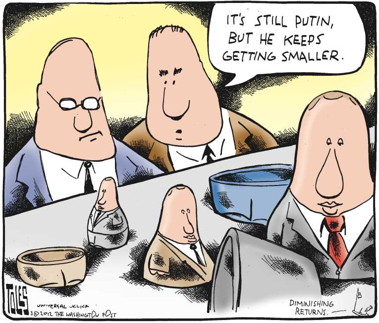Political/Editorial Cartoon by Tom Toles, Washington Post on Putin Wins Again