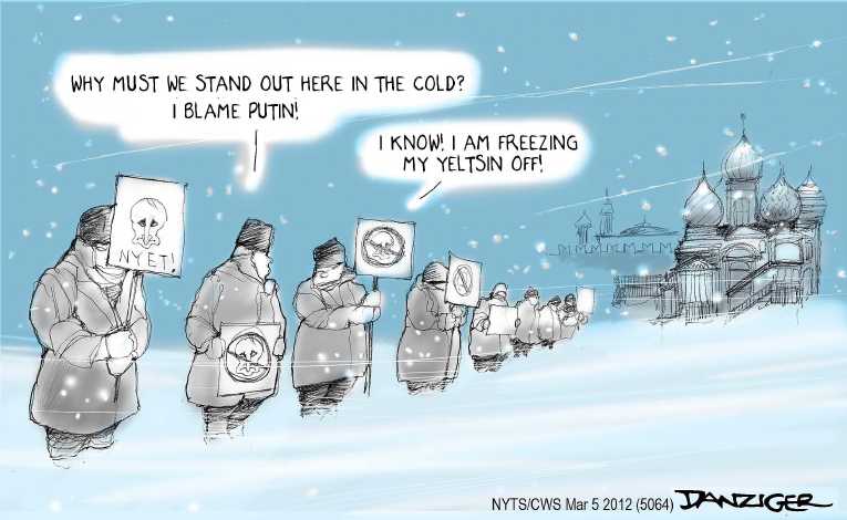 Political/Editorial Cartoon by Jeff Danziger, CWS/CartoonArts Intl. on Putin Wins Again