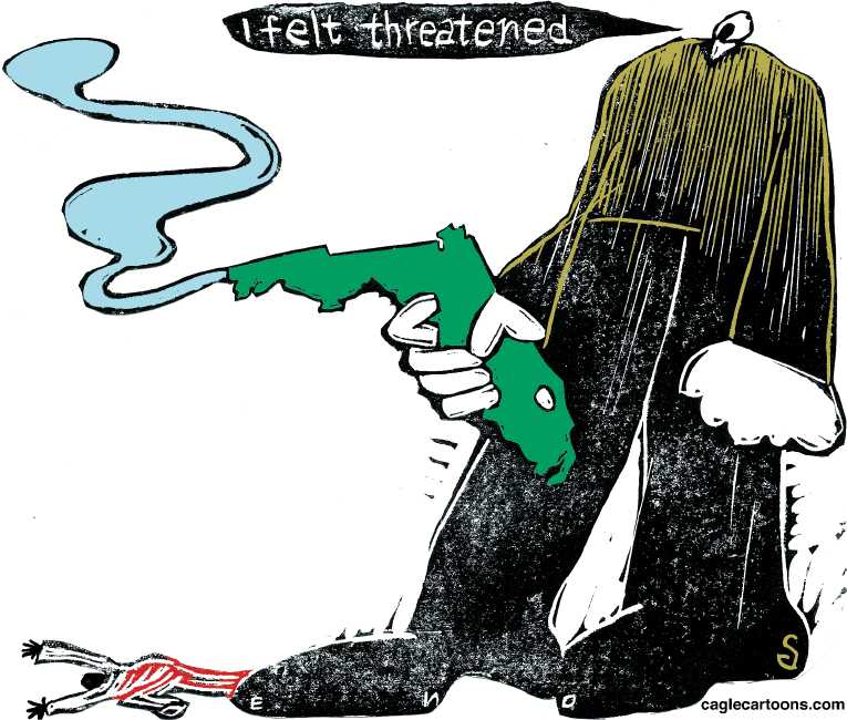 Political/Editorial Cartoon by Randall Enos, Cagle Cartoons on Unarmed Boy Shot in Florida