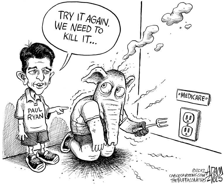 Political/Editorial Cartoon by Adam Zyglis, The Buffalo News on GOP Proposes Cuts