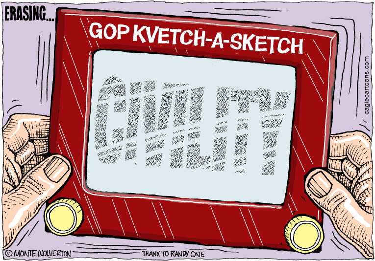 Political/Editorial Cartoon by Monte Wolverton, Cagle Cartoons on Republicans Mapping Out Course