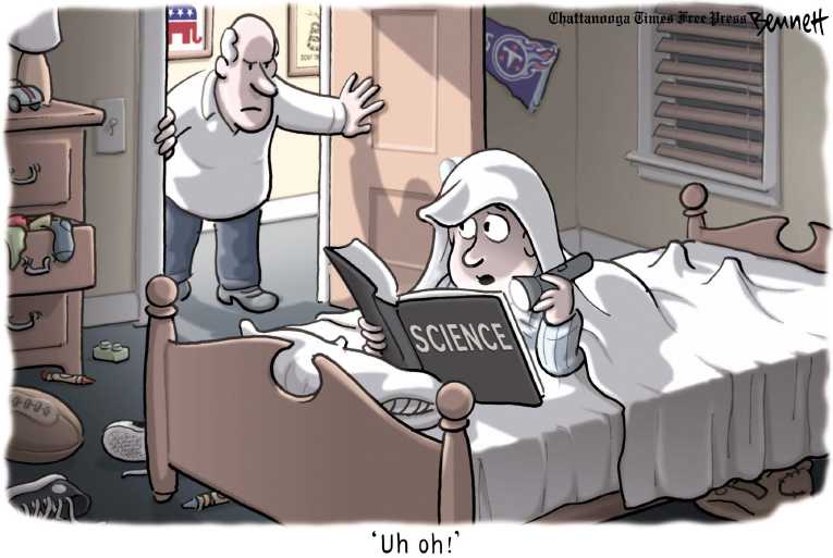 Political/Editorial Cartoon by Clay Bennett, Chattanooga Times Free Press on President Reaching Out to Republicans