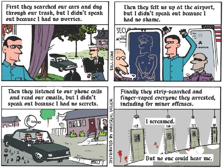 Political/Editorial Cartoon by Ted Rall on Supreme Court Strips Rights