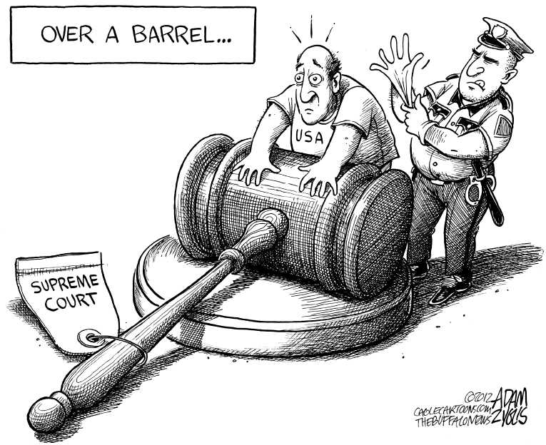 Political/Editorial Cartoon by Adam Zyglis, The Buffalo News on Strip Search Decision Explained