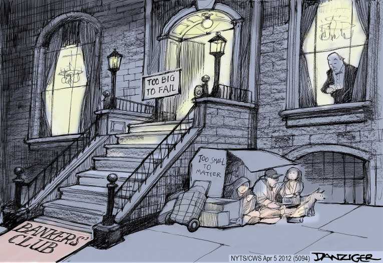 Political/Editorial Cartoon by Jeff Danziger, CWS/CartoonArts Intl. on Wealth Redistribution Escalates