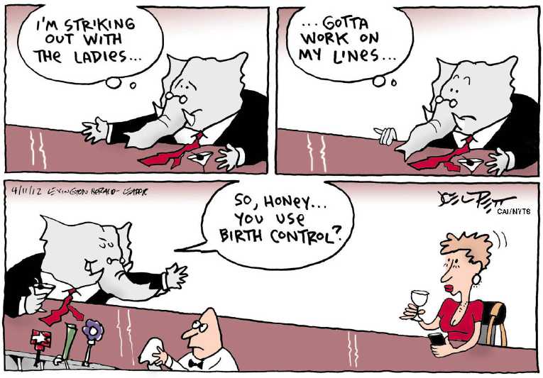 Political/Editorial Cartoon by Joel Pett, Lexington Herald-Leader, CWS/CartoonArts Intl. on GOP Explains Key Positions