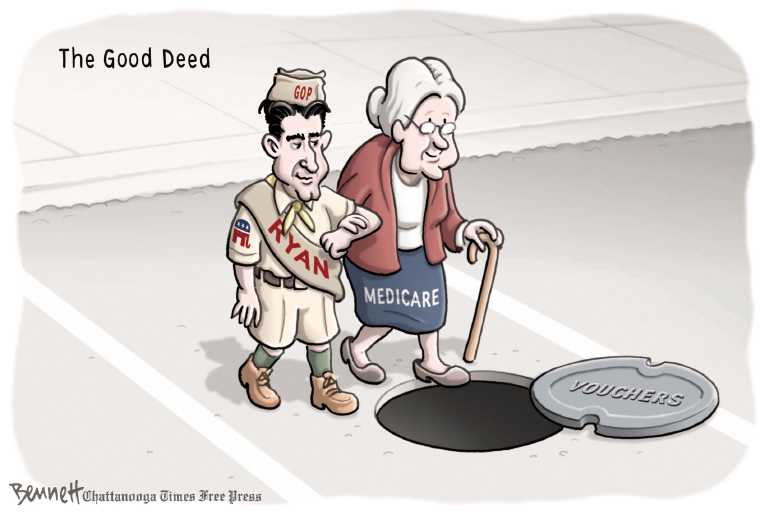 Political/Editorial Cartoon by Clay Bennett, Chattanooga Times Free Press on GOP Explains Key Positions