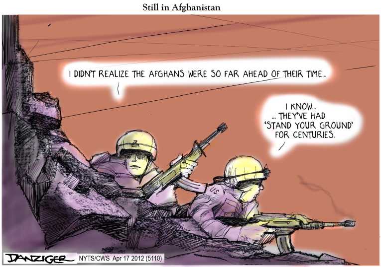 Political/Editorial Cartoon by Jeff Danziger, CWS/CartoonArts Intl. on Afghanistan Policy Questioned