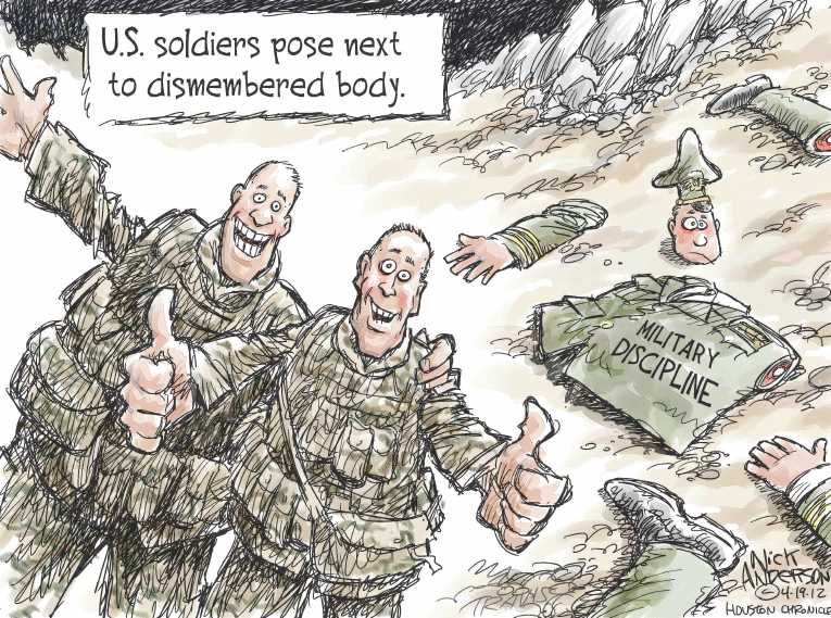 Political/Editorial Cartoon by Nick Anderson, Houston Chronicle on Afghanistan Policy Questioned