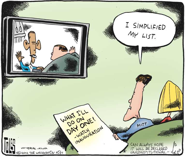 Political/Editorial Cartoon by Tom Toles, Washington Post on GOP Defends Ann Romney