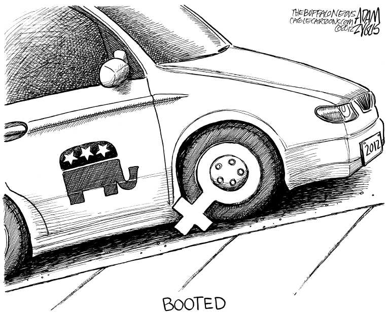 Political/Editorial Cartoon by John Darkow, Columbia Daily Tribune, Missouri on Republicans Facing Uphill Battle