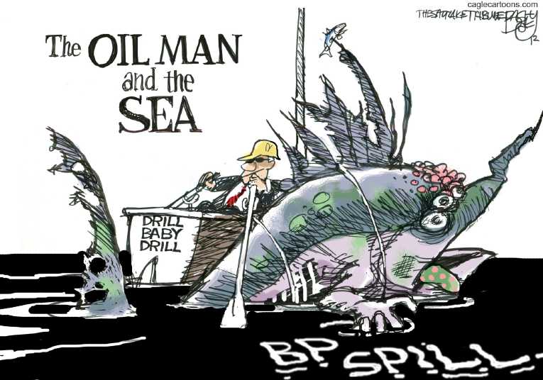 Political/Editorial Cartoon by Pat Bagley, Salt Lake Tribune on US Celebrates Earth Day