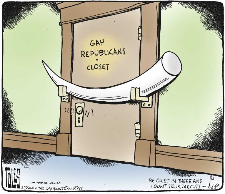Political/Editorial Cartoon by Tom Toles, Washington Post on Gay Marriage Issue Erupts