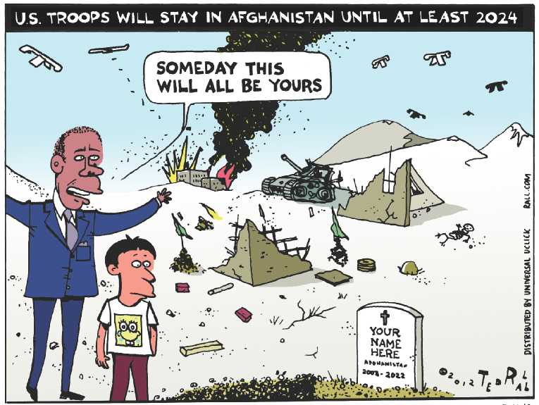 Political/Editorial Cartoon by Ted Rall on War on Terror Escalates