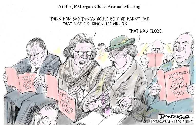 Political/Editorial Cartoon by Jeff Danziger, CWS/CartoonArts Intl. on Big Bank’s Gamble Loses Big