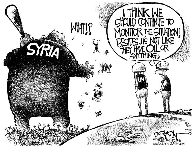Political/Editorial Cartoon by John Darkow, Columbia Daily Tribune, Missouri on Unrest Grows in Syria