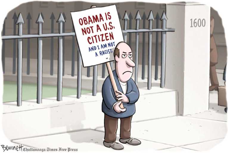 Political/Editorial Cartoon by Clay Bennett, Chattanooga Times Free Press on Presidential Race Heating Up