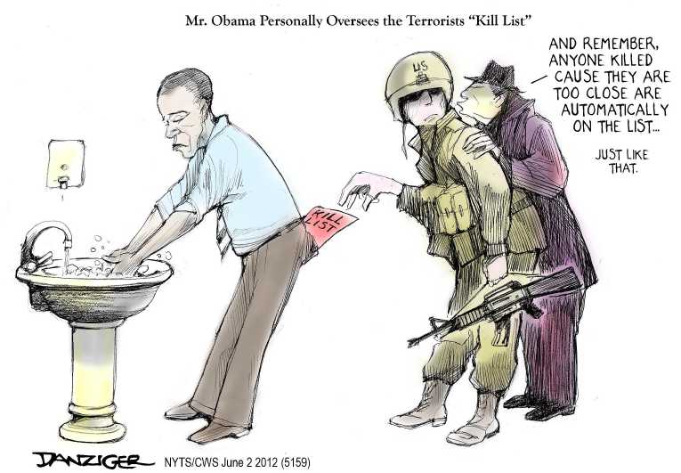 Political/Editorial Cartoon by Jeff Danziger, CWS/CartoonArts Intl. on Obama Employing New War Tactics