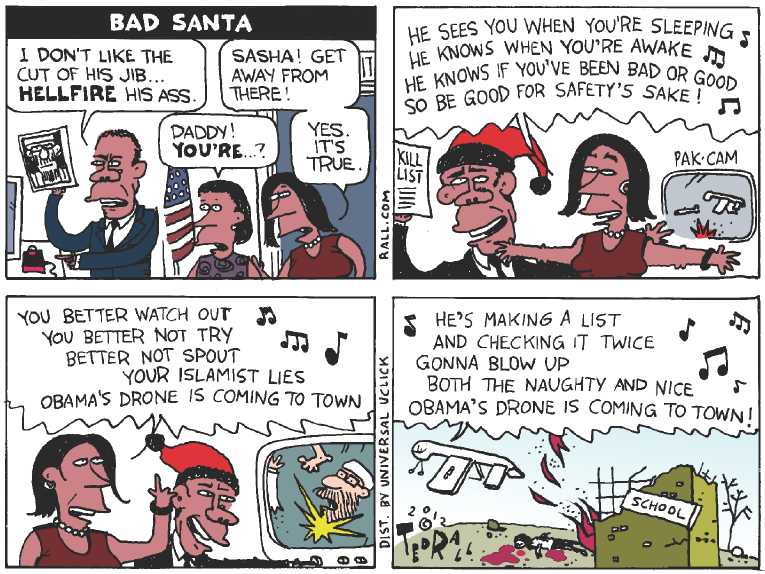 Political/Editorial Cartoon by Ted Rall on Obama Defends Kill List