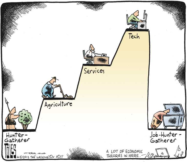 Political/Editorial Cartoon by Tom Toles, Washington Post on Republican Economic Plan Working