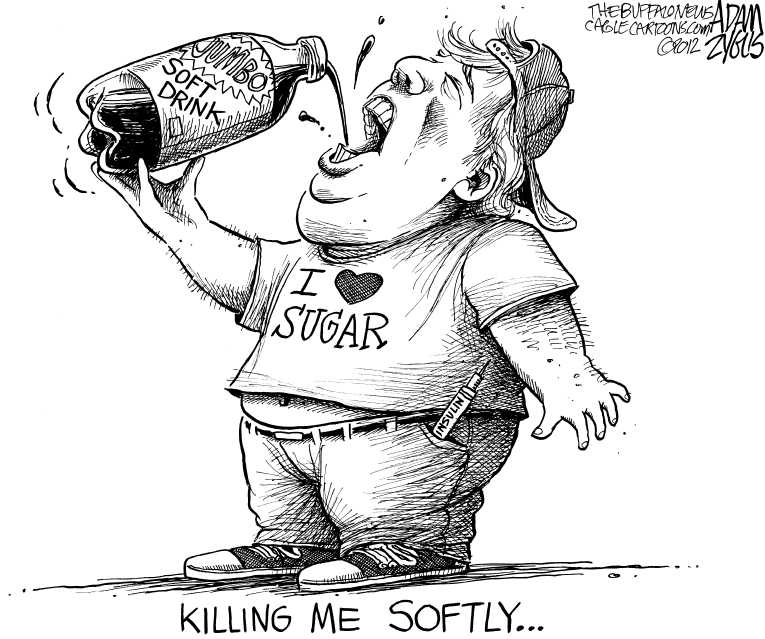 Political/Editorial Cartoon by Adam Zyglis, The Buffalo News on Drink Size Law Angers Republicans