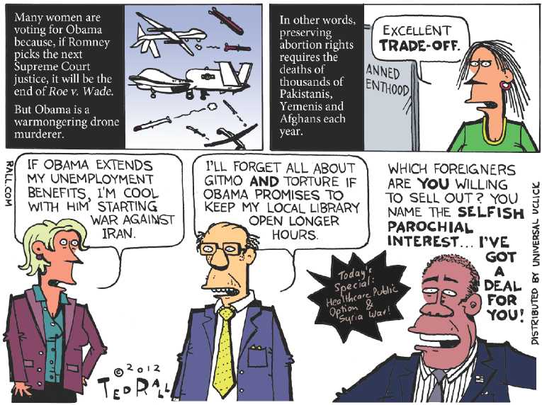 Political/Editorial Cartoon by Ted Rall on War on Terror Escalates