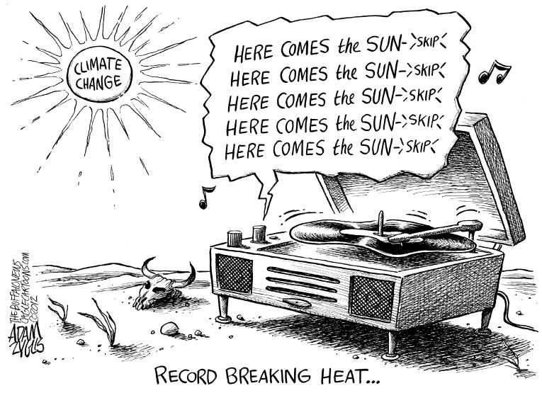 Political/Editorial Cartoon by Adam Zyglis, The Buffalo News on Record Heat Sweeps Nation