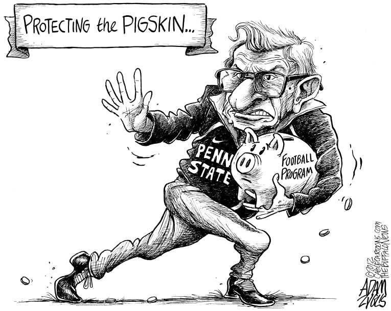Political/Editorial Cartoon by Adam Zyglis, The Buffalo News on Investigation Blasts Penn State