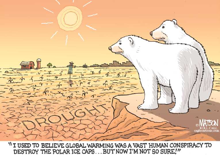 Political/Editorial Cartoon by RJ Matson, Cagle Cartoons on Epic Heat Scorches Heartland