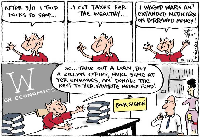 Political/Editorial Cartoon by Joel Pett, Lexington Herald-Leader, CWS/CartoonArts Intl. on Deficit Growing
