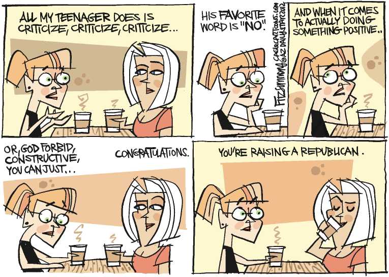 Political/Editorial Cartoon by David Fitzsimmons, Arizona Daily Star, Tucson AZ on GOP Pursuing Traditional Values