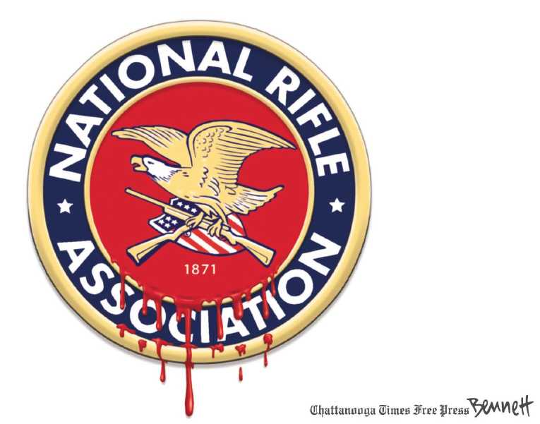 Political/Editorial Cartoon by Clay Bennett, Chattanooga Times Free Press on Gunman Kills 6 In Wisconsin