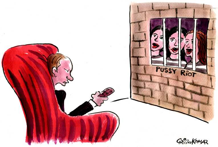Political/Editorial Cartoon by Christo Komarnitski, Sega, Sofia, Bulgaria on In Other News