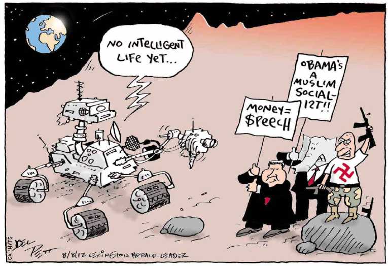 Political/Editorial Cartoon by Joel Pett, Lexington Herald-Leader, CWS/CartoonArts Intl. on Conservative Momentum Growing