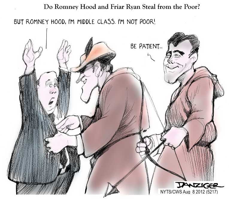Political/Editorial Cartoon by Jeff Danziger, CWS/CartoonArts Intl. on Romney Unveils Tax Plan