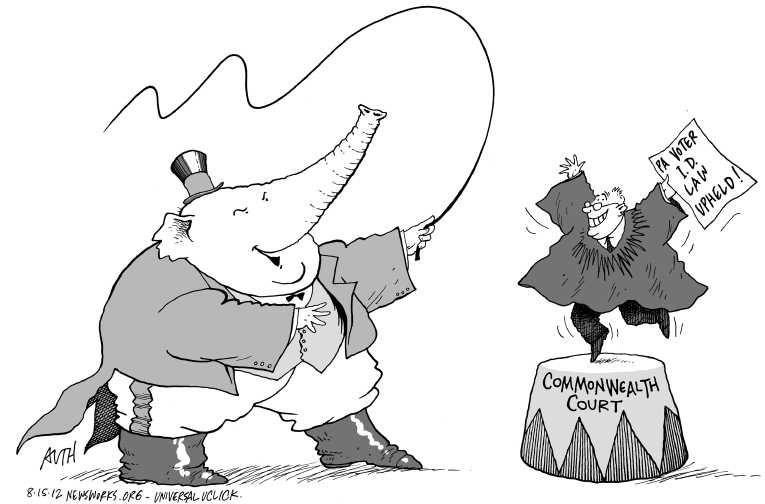 Political/Editorial Cartoon by Tony Auth, Philadelphia Inquirer on GOP Growing More Energized