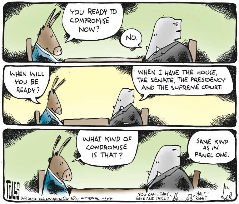 Political/Editorial Cartoon by Tom Toles, Washington Post on GOP Growing More Energized