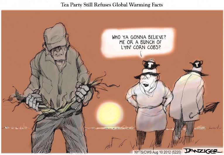 Political/Editorial Cartoon by Jeff Danziger, CWS/CartoonArts Intl. on Record Heat, Drought Persist