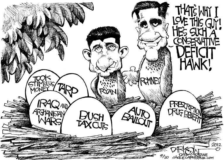 Political/Editorial Cartoon by John Darkow, Columbia Daily Tribune, Missouri on Ryan Choice Having Major Impact