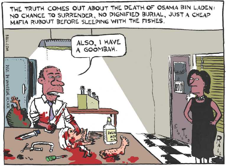 Political/Editorial Cartoon by Ted Rall on Obama Positioning for Election