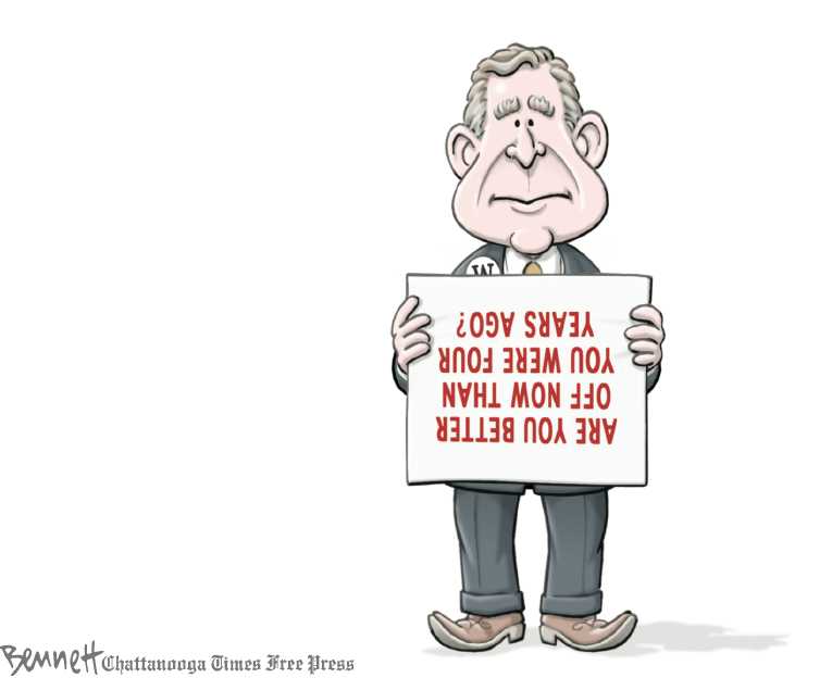 Political/Editorial Cartoon by Clay Bennett, Chattanooga Times Free Press on Romney Campaign Having an Impact