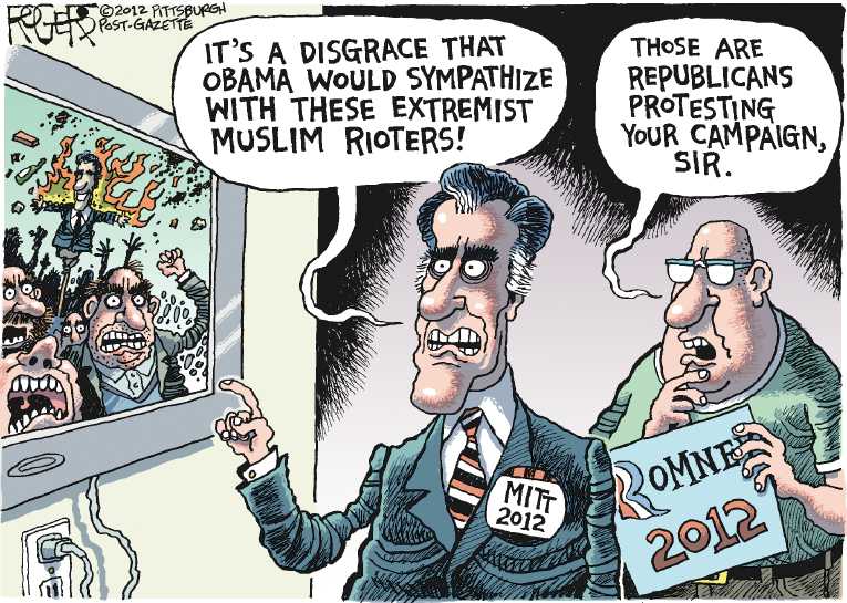 Political/Editorial Cartoon by Rob Rogers, The Pittsburgh Post-Gazette on Debates Loom Large