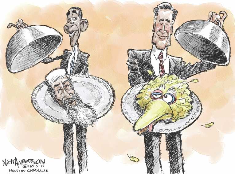Political/Editorial Cartoon by Nick Anderson, Houston Chronicle on Differences Becoming More Apparent